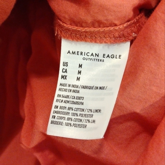 AEO - Smock Embroidery Ruffle Mini Skirt - Picture 7 of 9